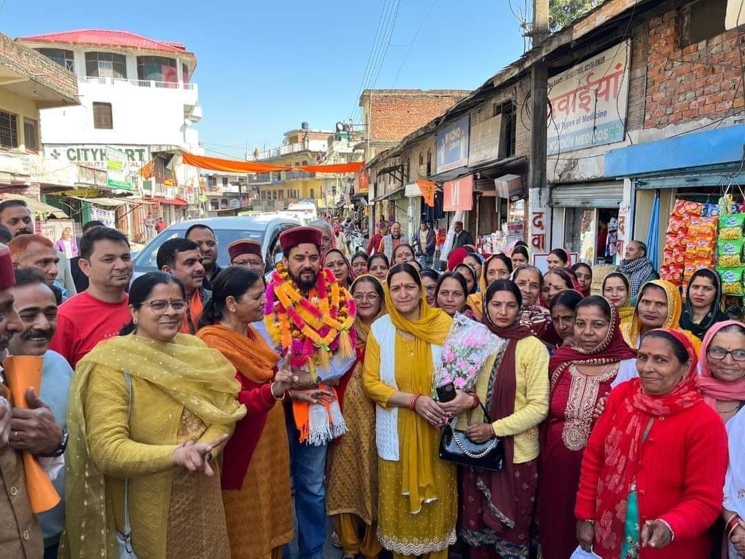 Union Minister Anurag Thakur flags off bike rally in Samoh