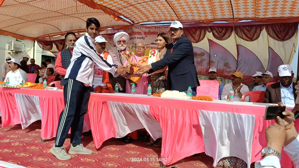 Sachin overall champion in boys and Bindu overall champion in girls.
