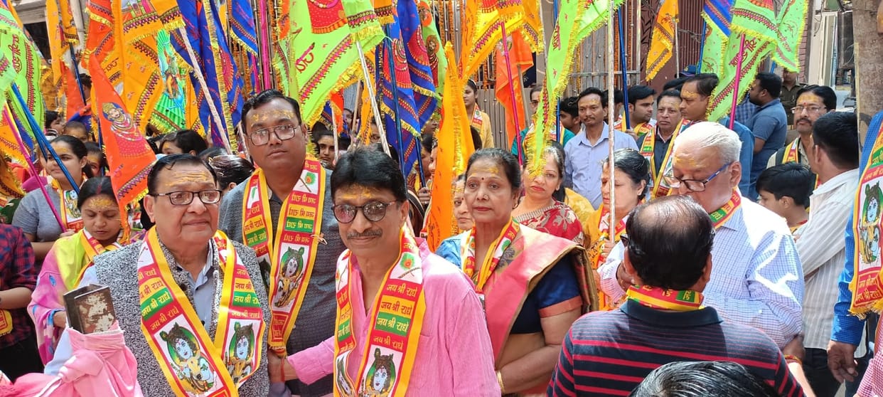 Khatu Shyam supporters took out Nishan Yatra