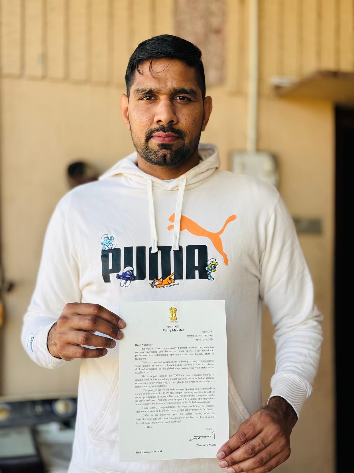PM sent a letter to boxer Narendra, wrote - Your passion and dedication towards boxing is commendable.