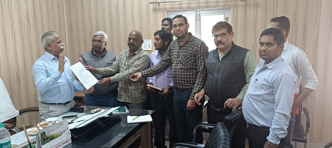 Protest held in the block premises