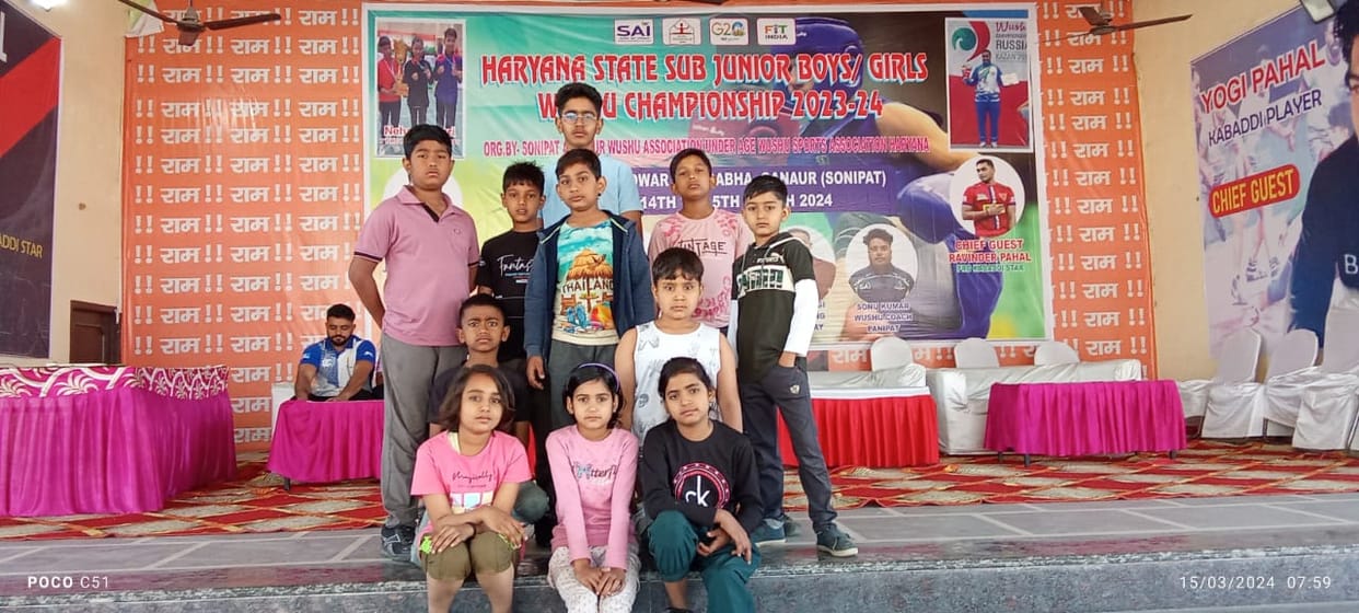 District players won 14 medals in state level Wushu competition