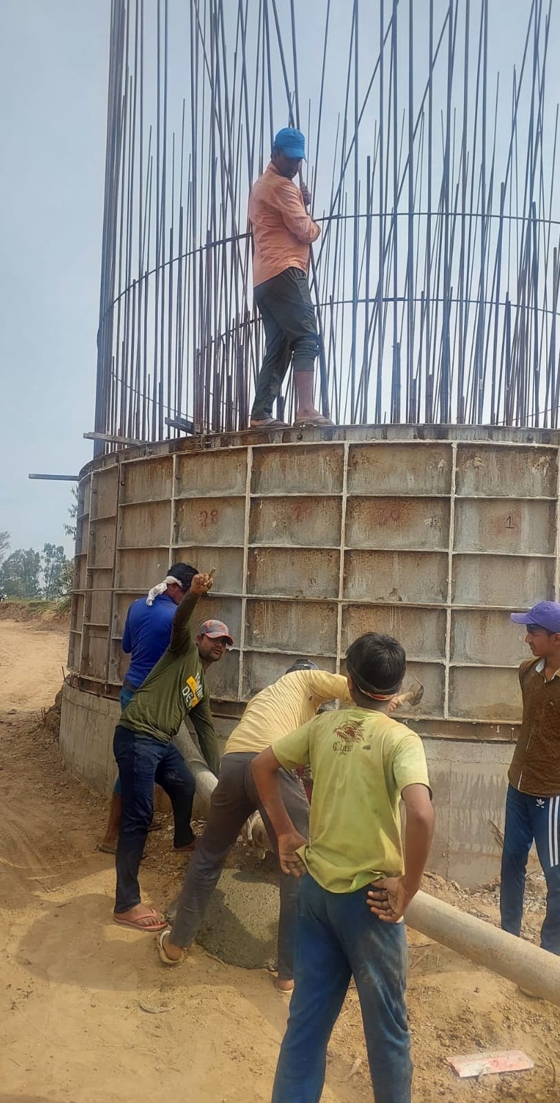 Construction of bridge on Markanda River will ease the way for pedestrians.