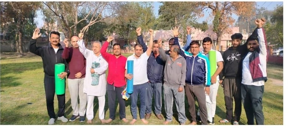 Yoga classes started in DHBVN, Pranayama was done on the first day