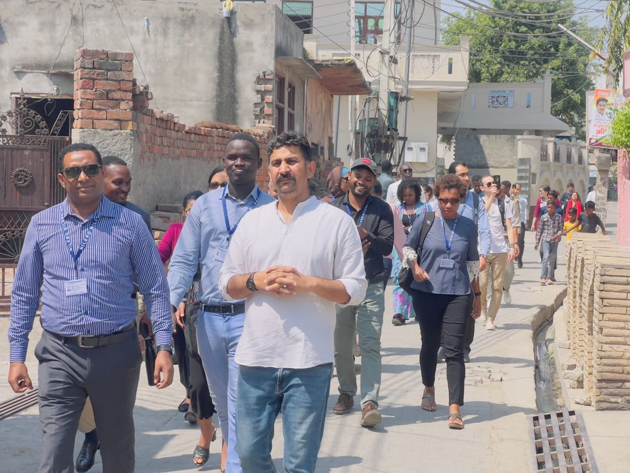Foreign delegation visited village Jathedi, talked to people