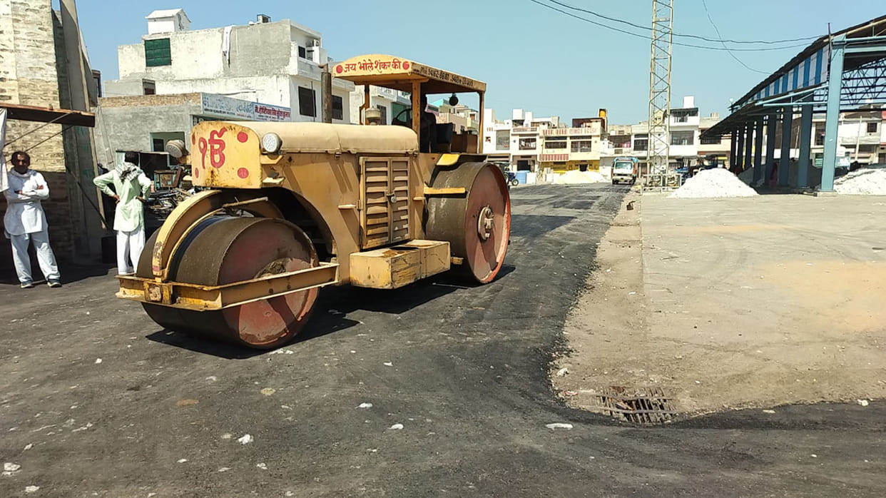 Repair work started before grains arrived in the market