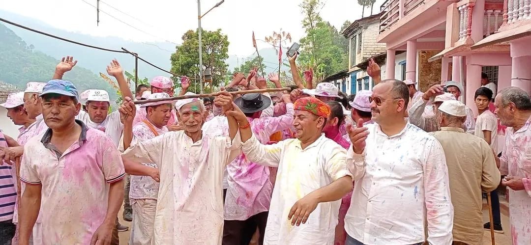 People of Pungarghati have preserved the tradition of colors for 200 years.