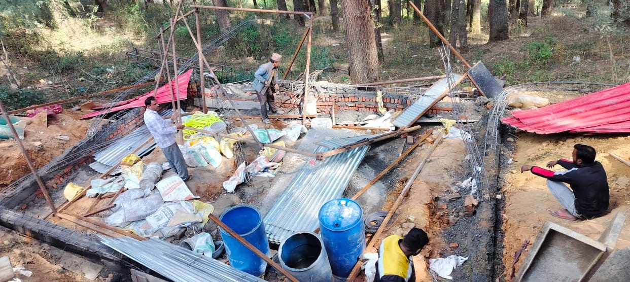 Demolished encroachment on government land