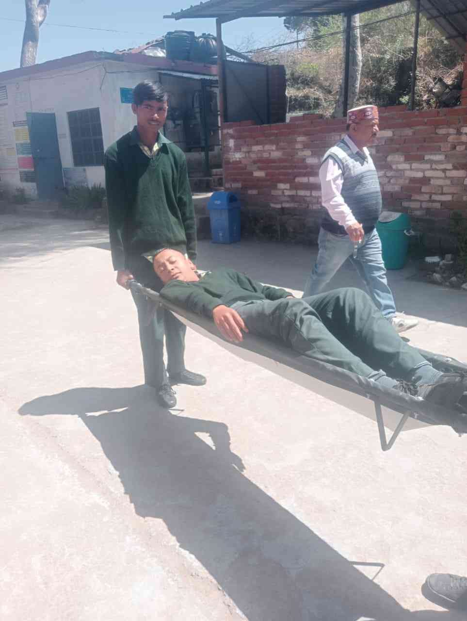 Disaster management team rescued students trapped in classrooms