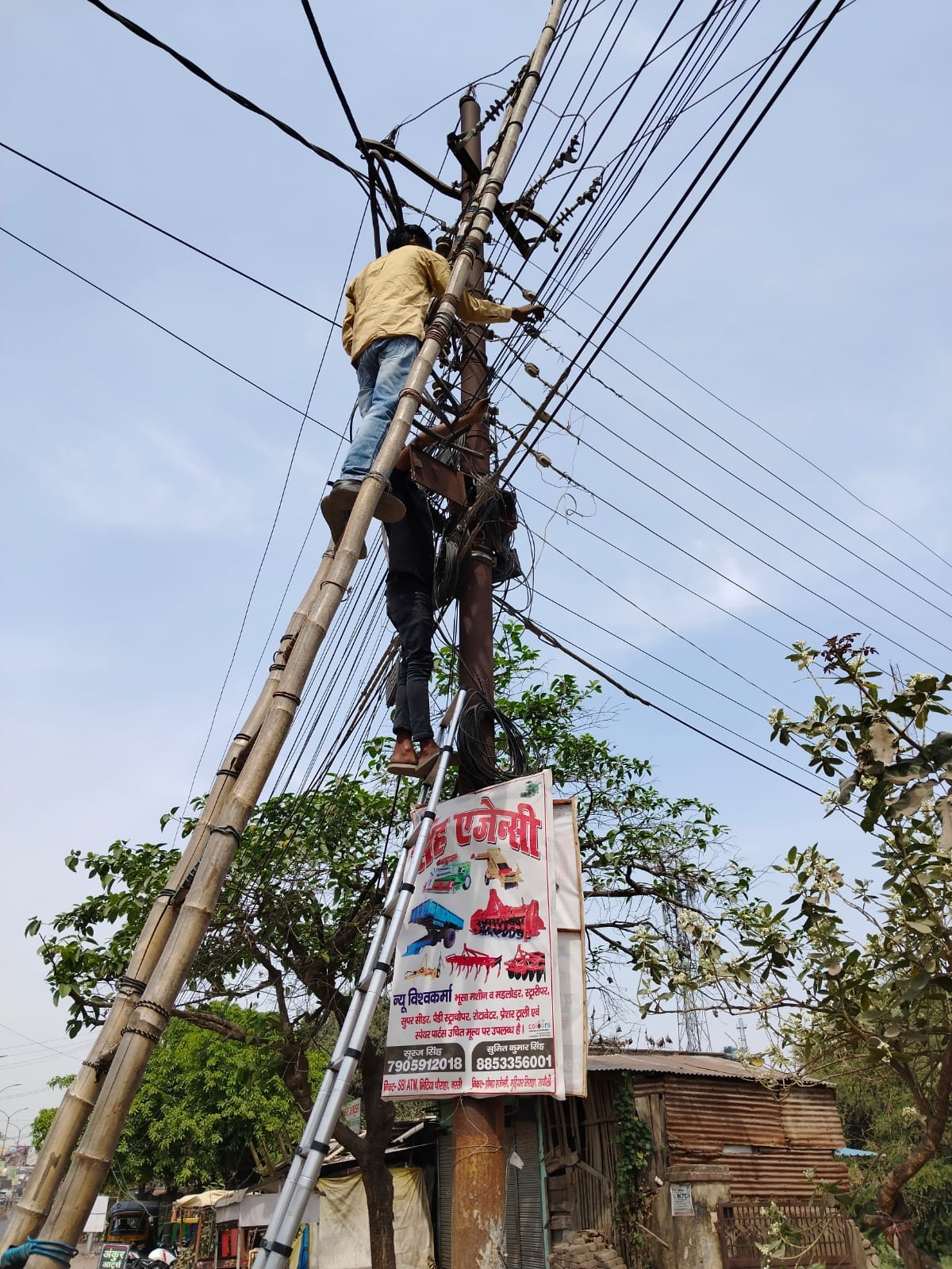 Companies begin removing cables from power poles
