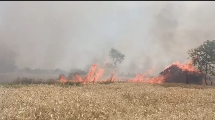 Nine huts burnt down in fire