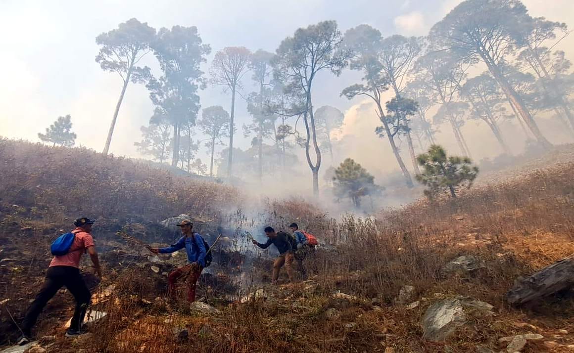 Uttarakhand Forest Fire: Chamoli forest burnt in fire at three places