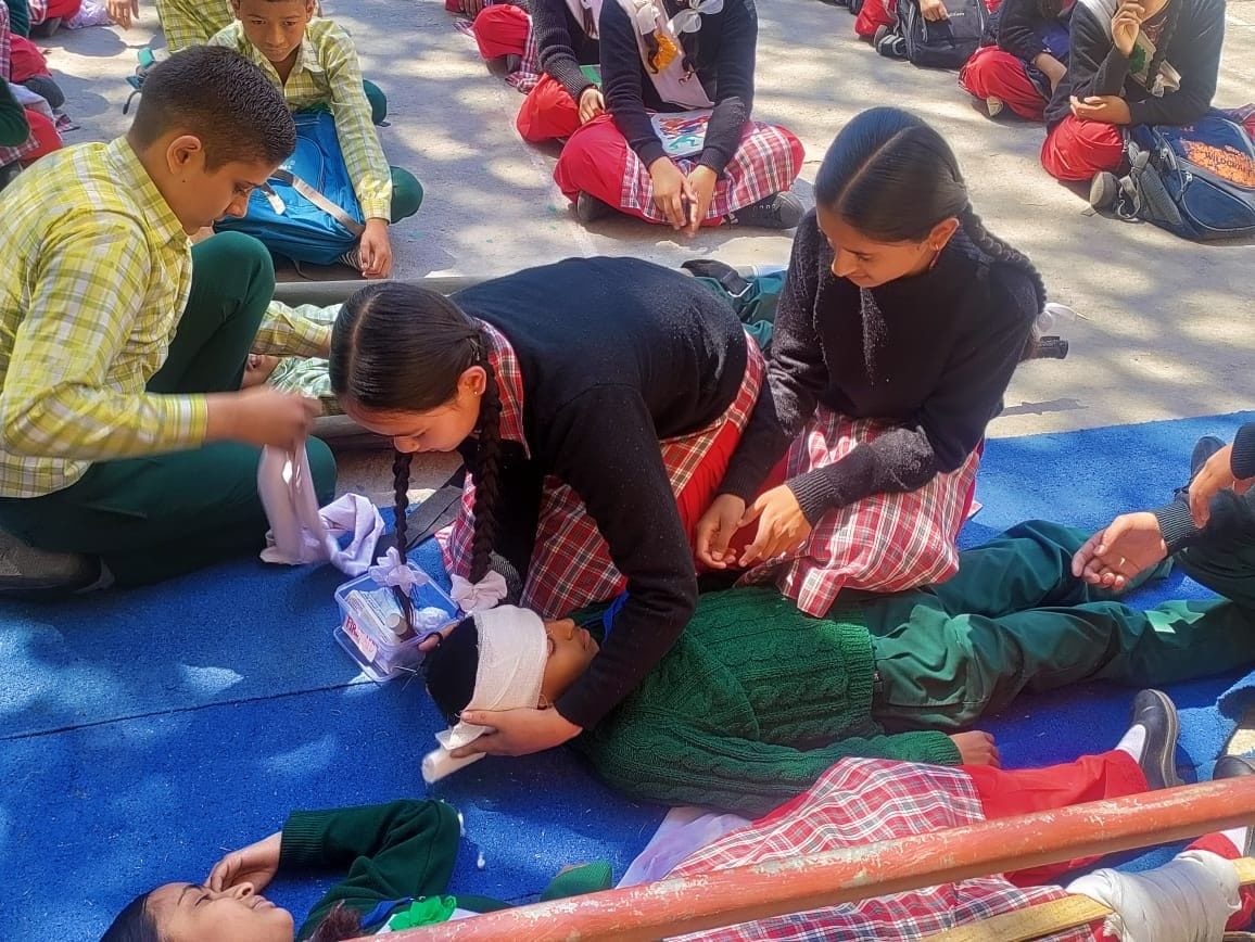 Program on Disaster Awareness Day in Government Senior Secondary School, Luhri