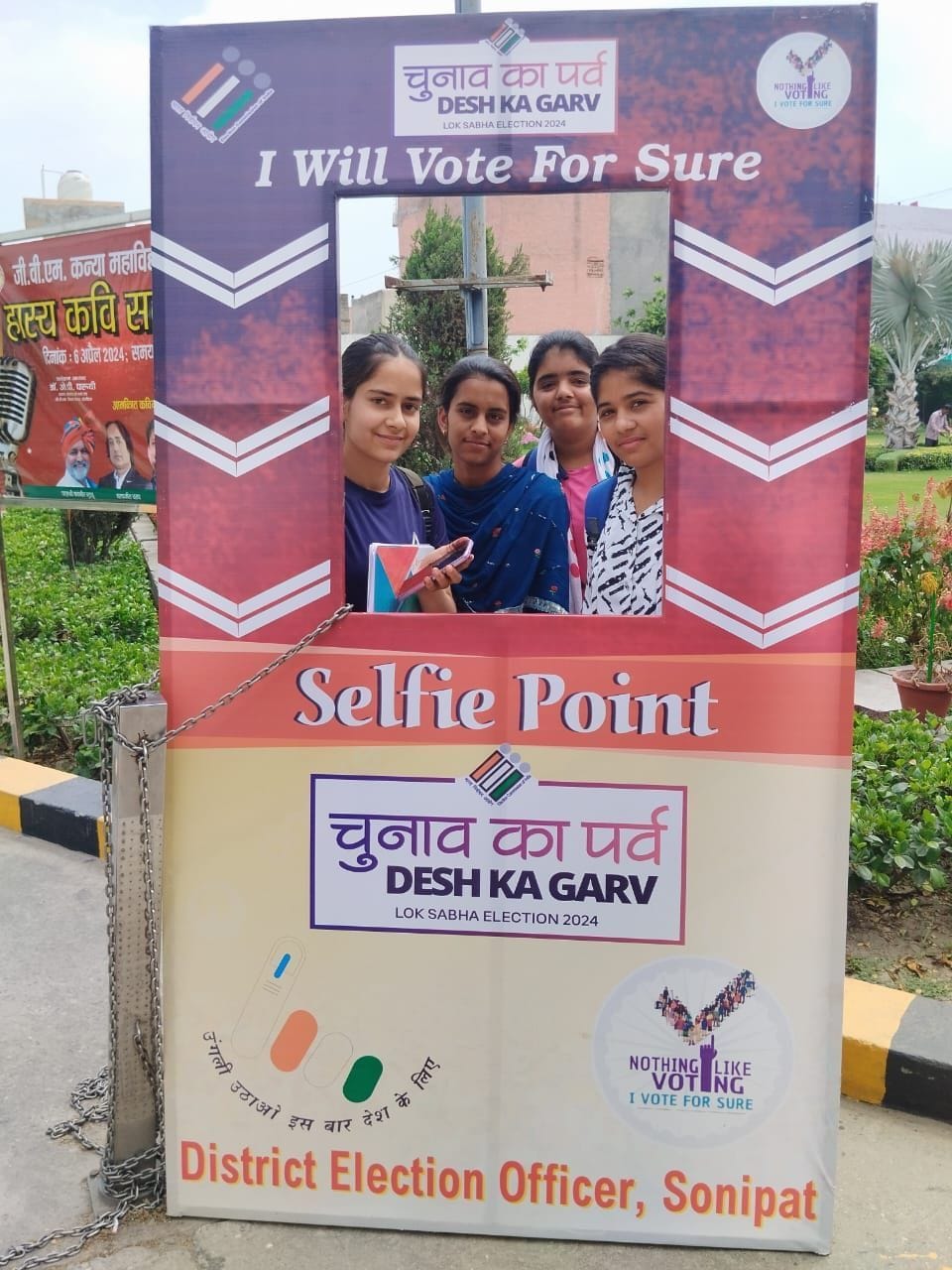 Selfie points and signature boards installed in the college