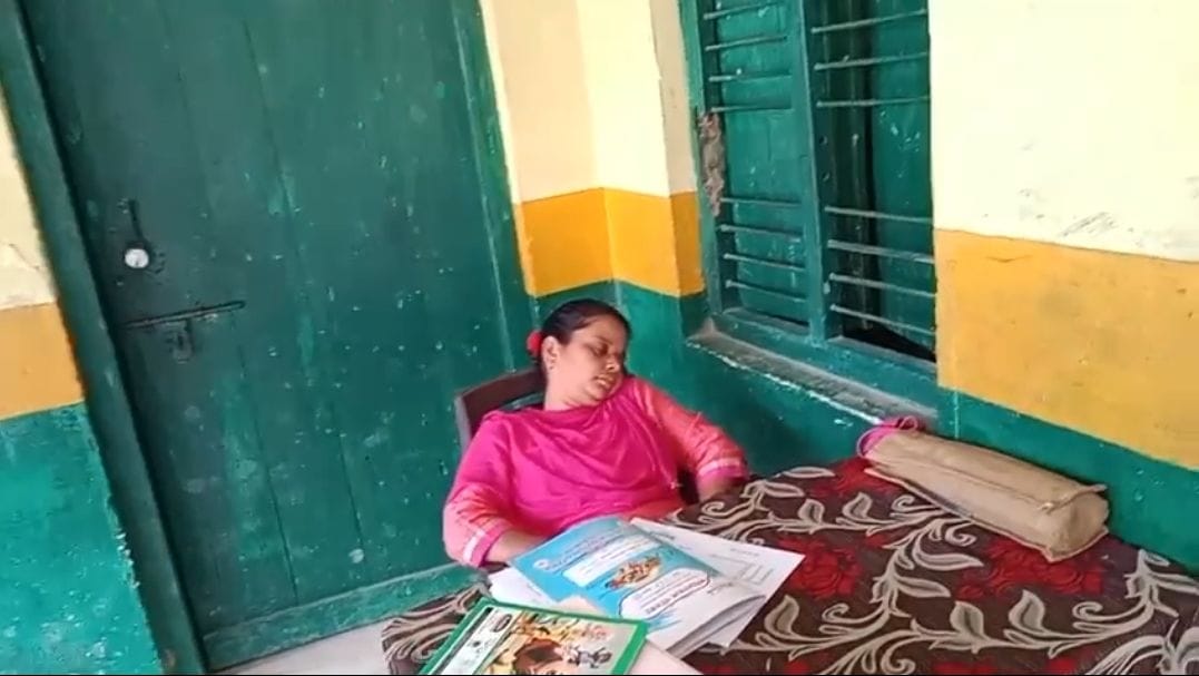 Head teacher found sleeping in school, video goes viral