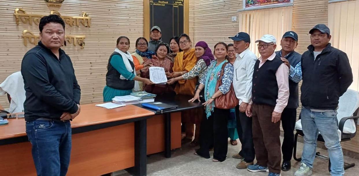 Opposition to construction of army on proposed Shivdham land in Gunji