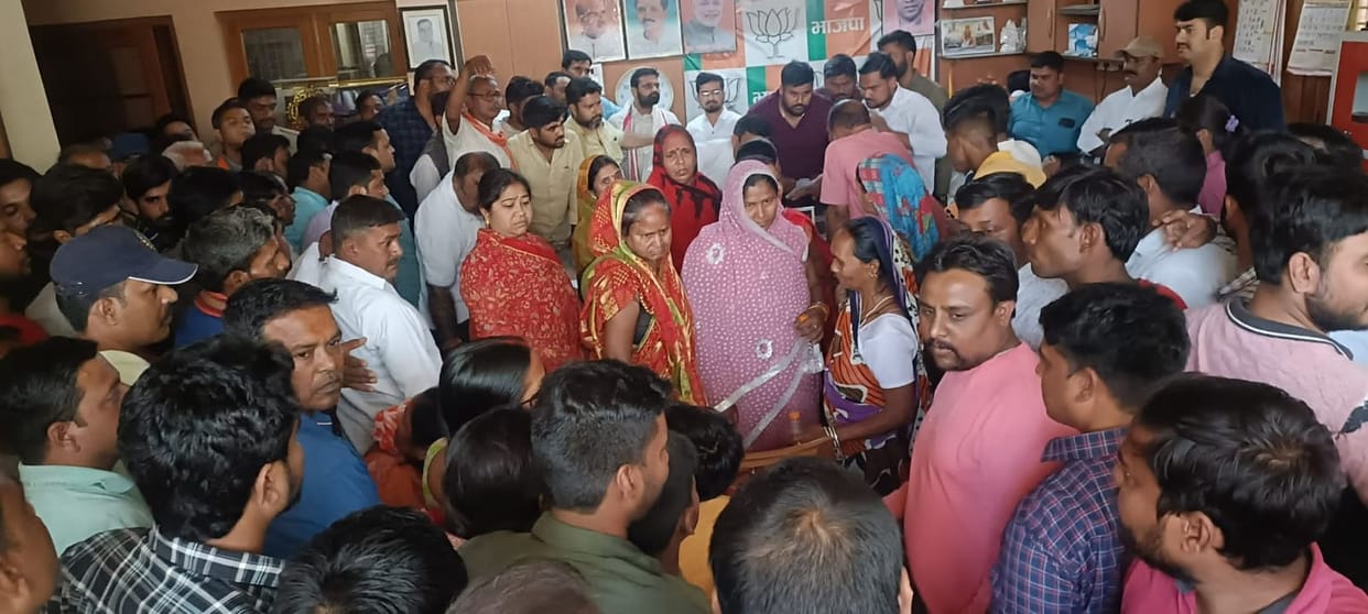 People took to the streets to protest against the closure of the road