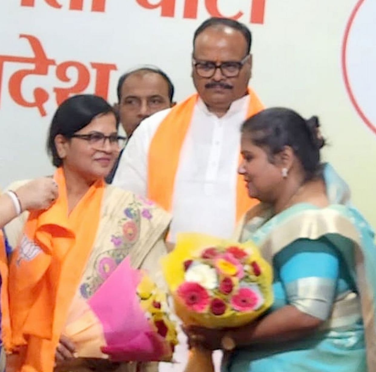 SP MLA Ashutosh Maurya's wife and sister join BJP