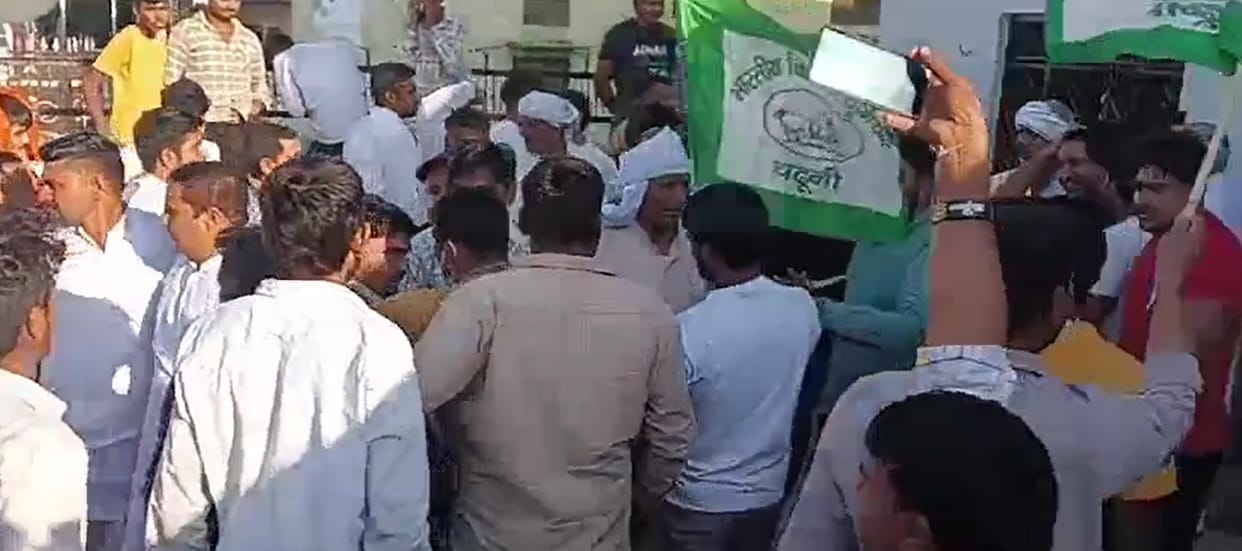 Black flags shown to MP in villages of Meham