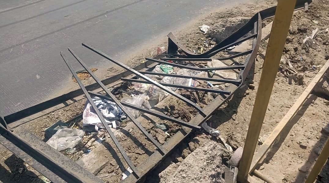 The railing installed some time ago got damaged