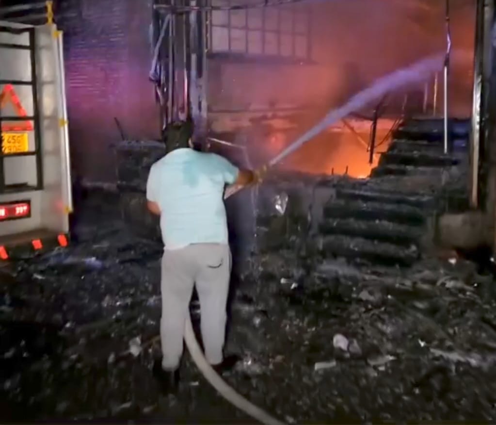 Fire blazes in three-storey building, sweet shop burnt
