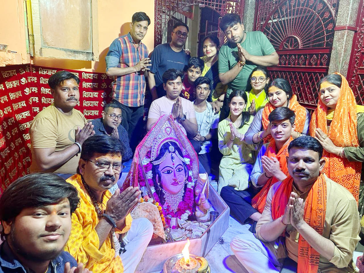 Mahakal decorated in the form of Mata Rani