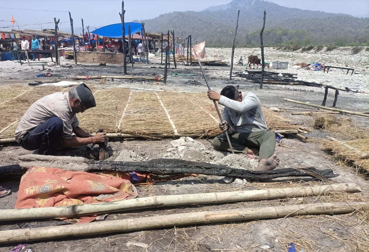 Shopkeepers started re-establishing their shops