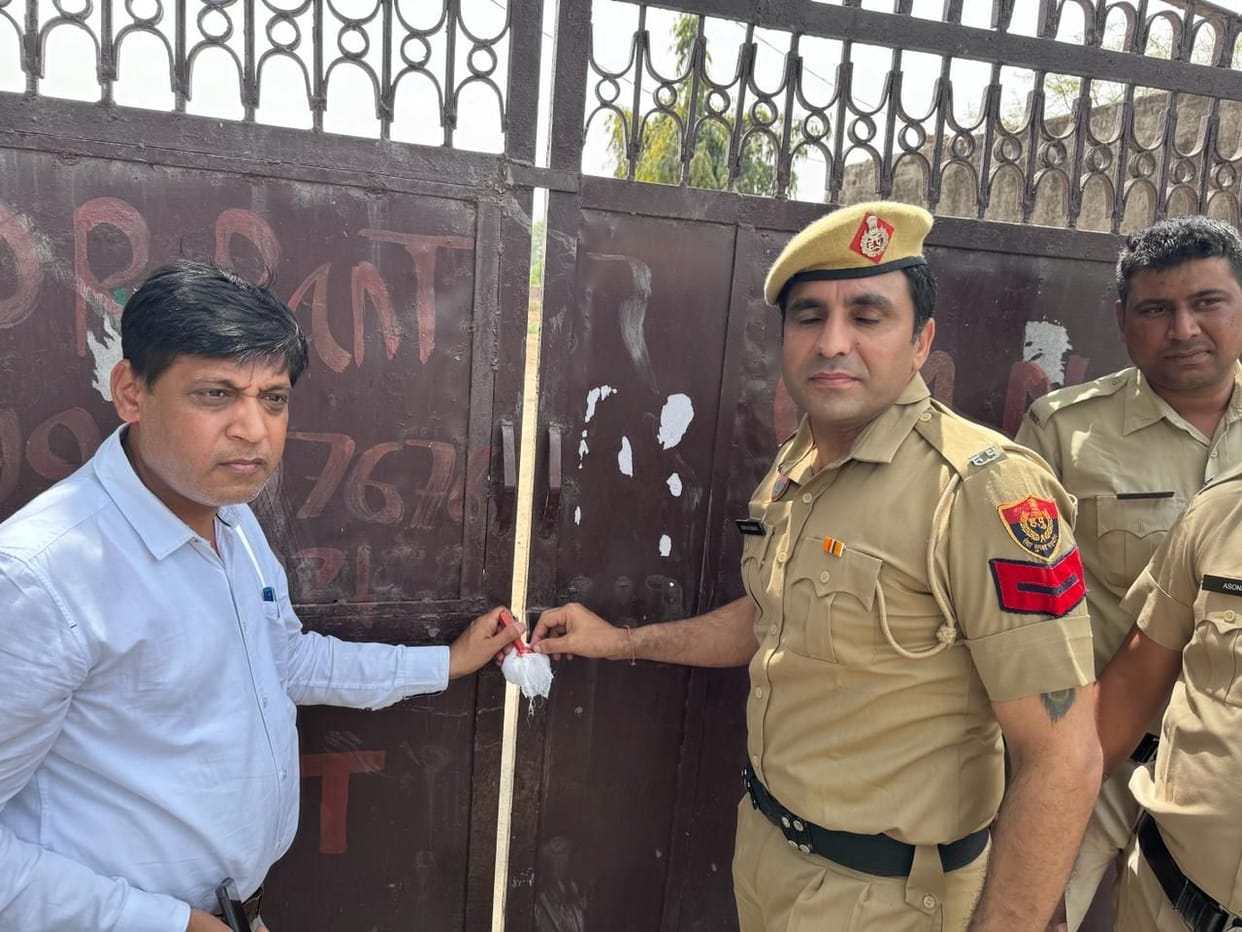Bulldozers were fired on two colonies, the colony being cut inside the boundary wall was sealed.