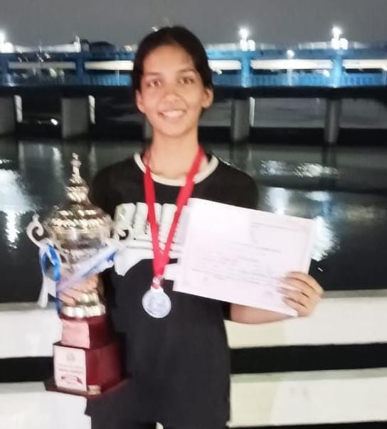 Navya's selection in the state basketball team
