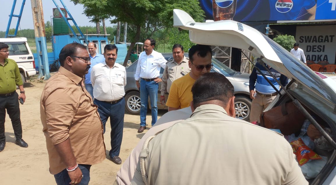 Checking campaign conducted on the border of Muzaffarnagar district