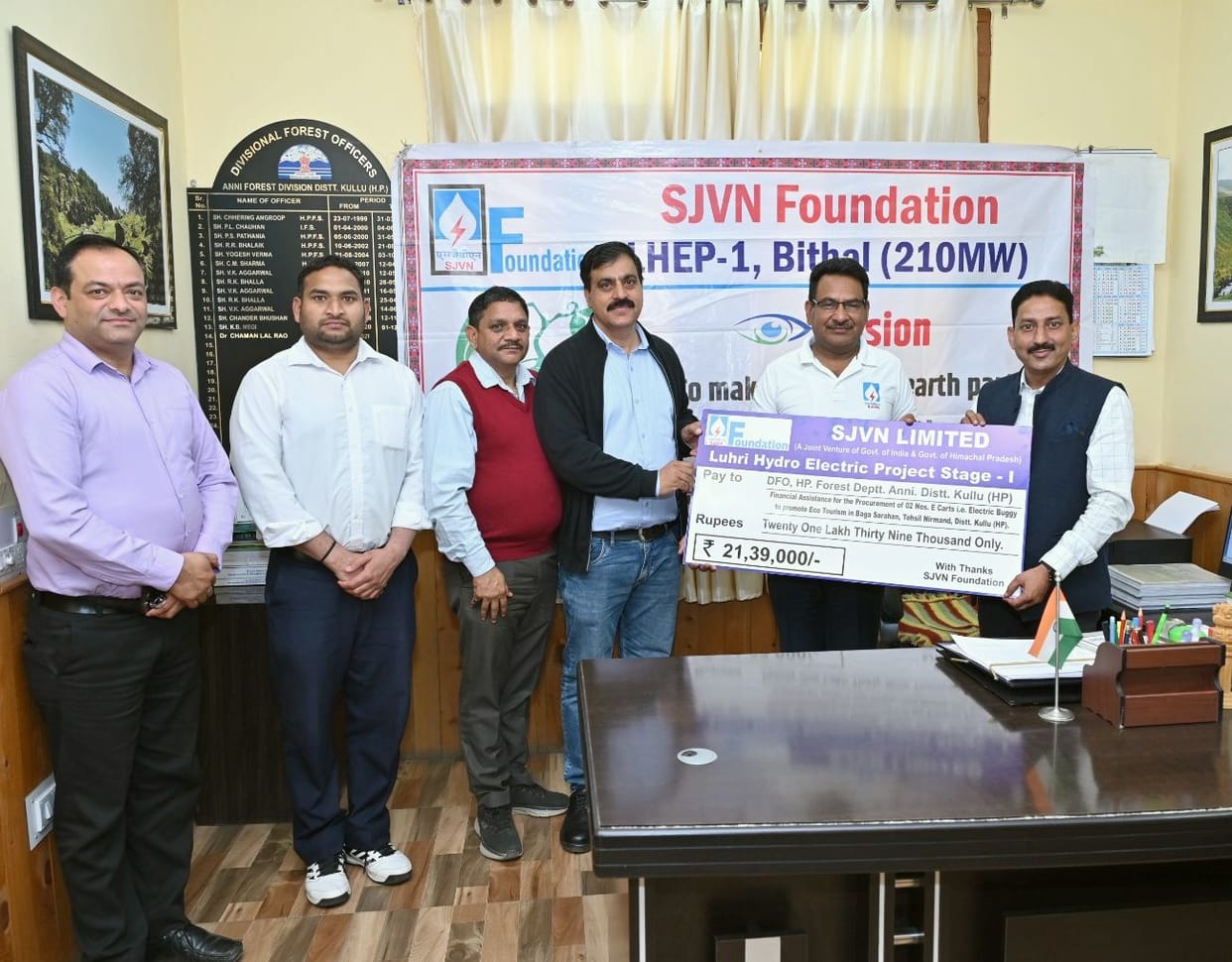 Luhri project gave amount of Rs 21.39 lakh to forest department for e-cart