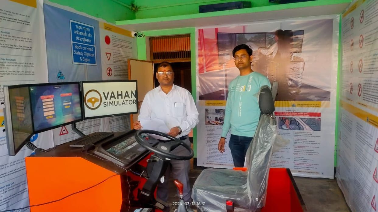 Heavy driving license will be made after driving on simulator
