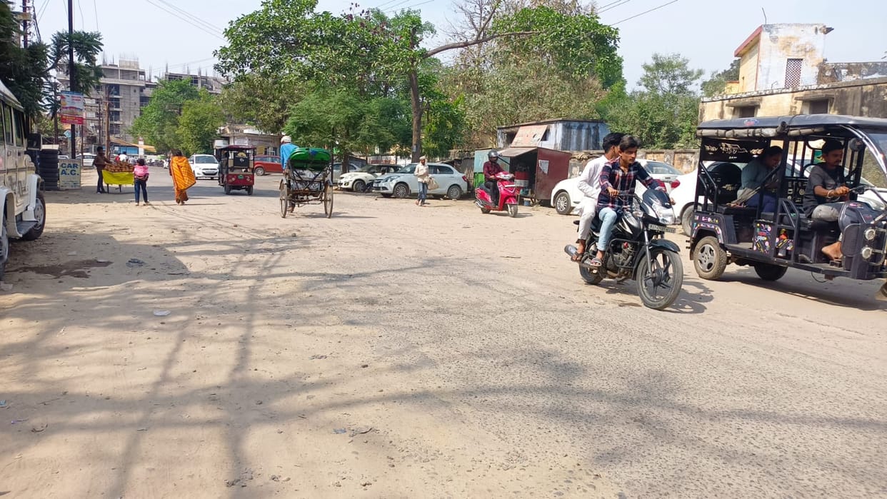 The municipality forgot to build a road after constructing a drain.