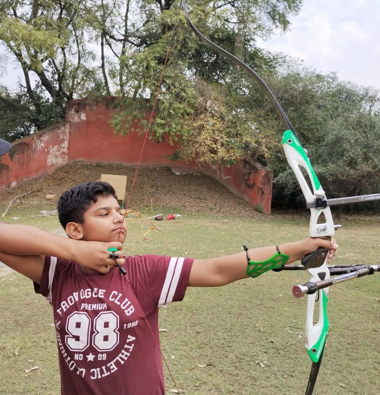 Youth honing their skills in archery