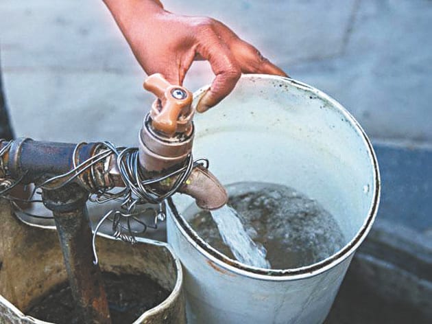 Drinking water line laid, yet water does not reach every house