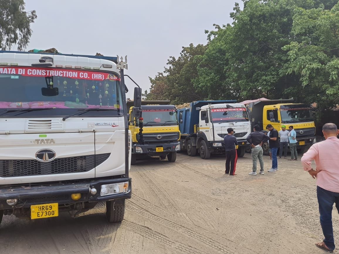 Challans issued for overloaded vehicles filled with mud