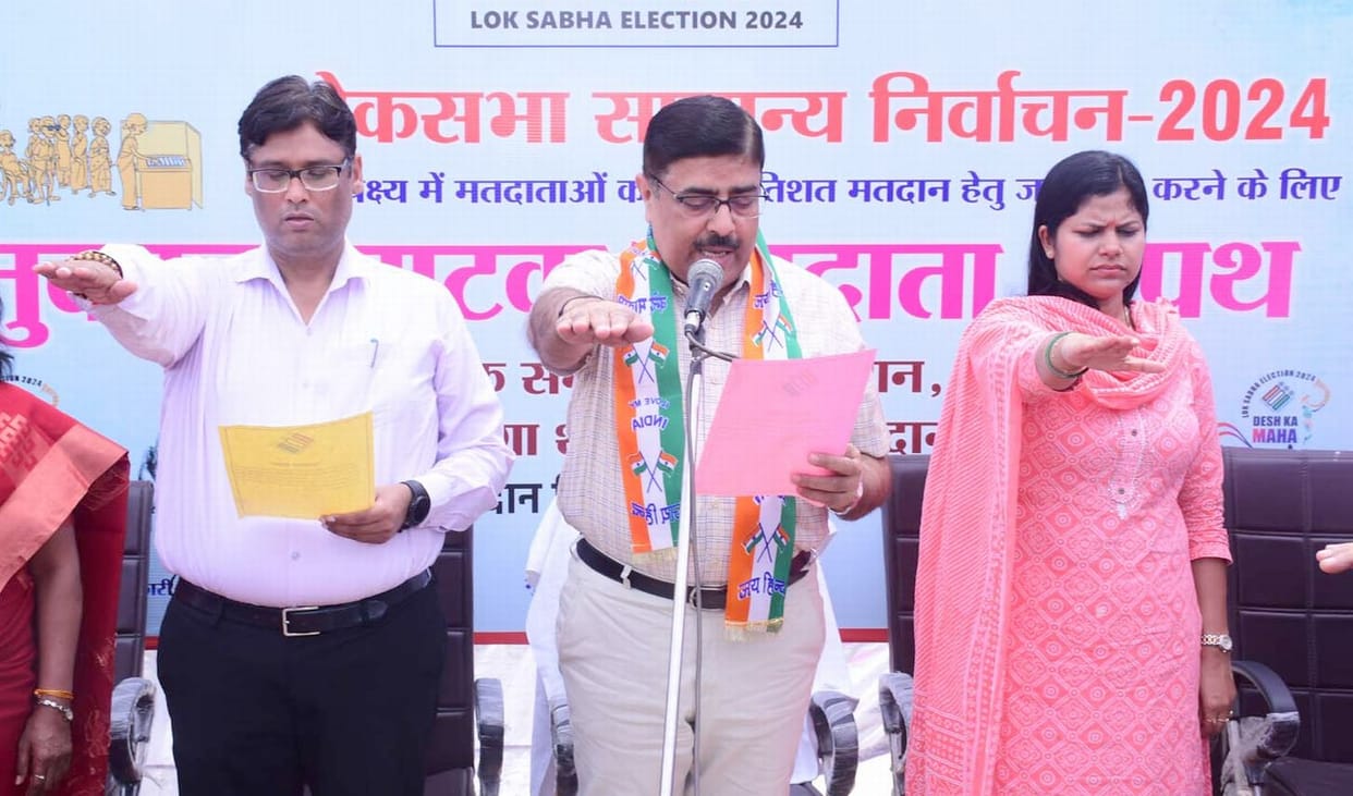 Youth administered oath to vote