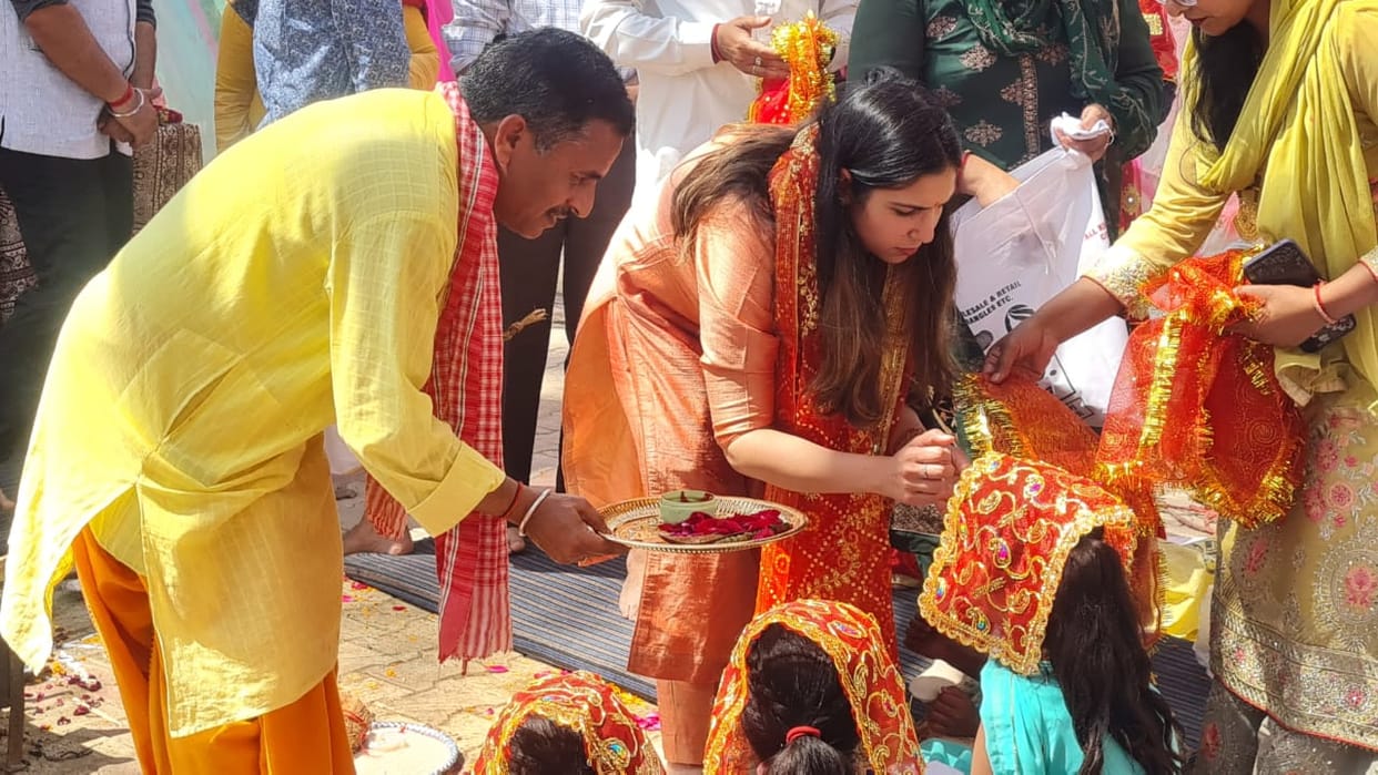 Kanjak puja on Durga Ashtami and blessings