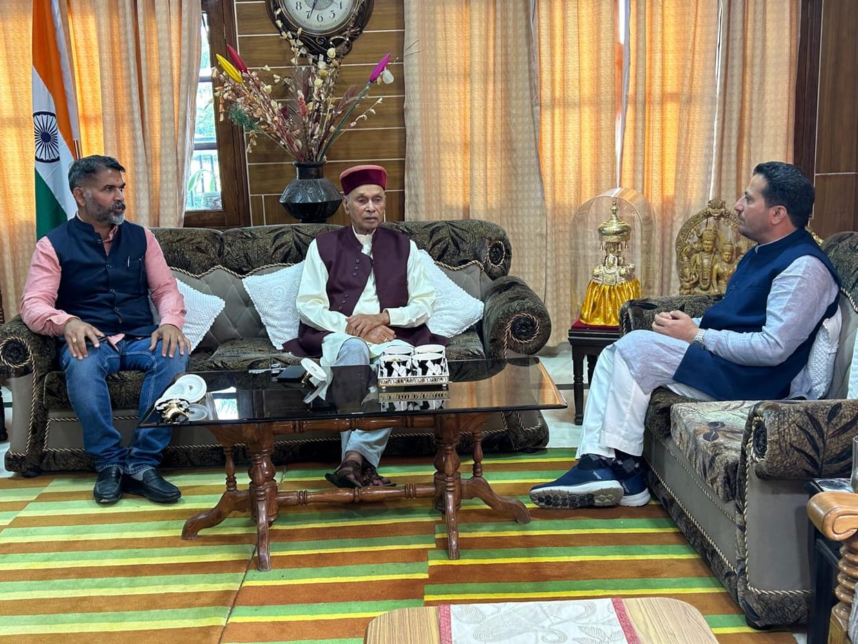 Rakesh Jamwal and Narendra Attri met former Chief Minister Dhumal