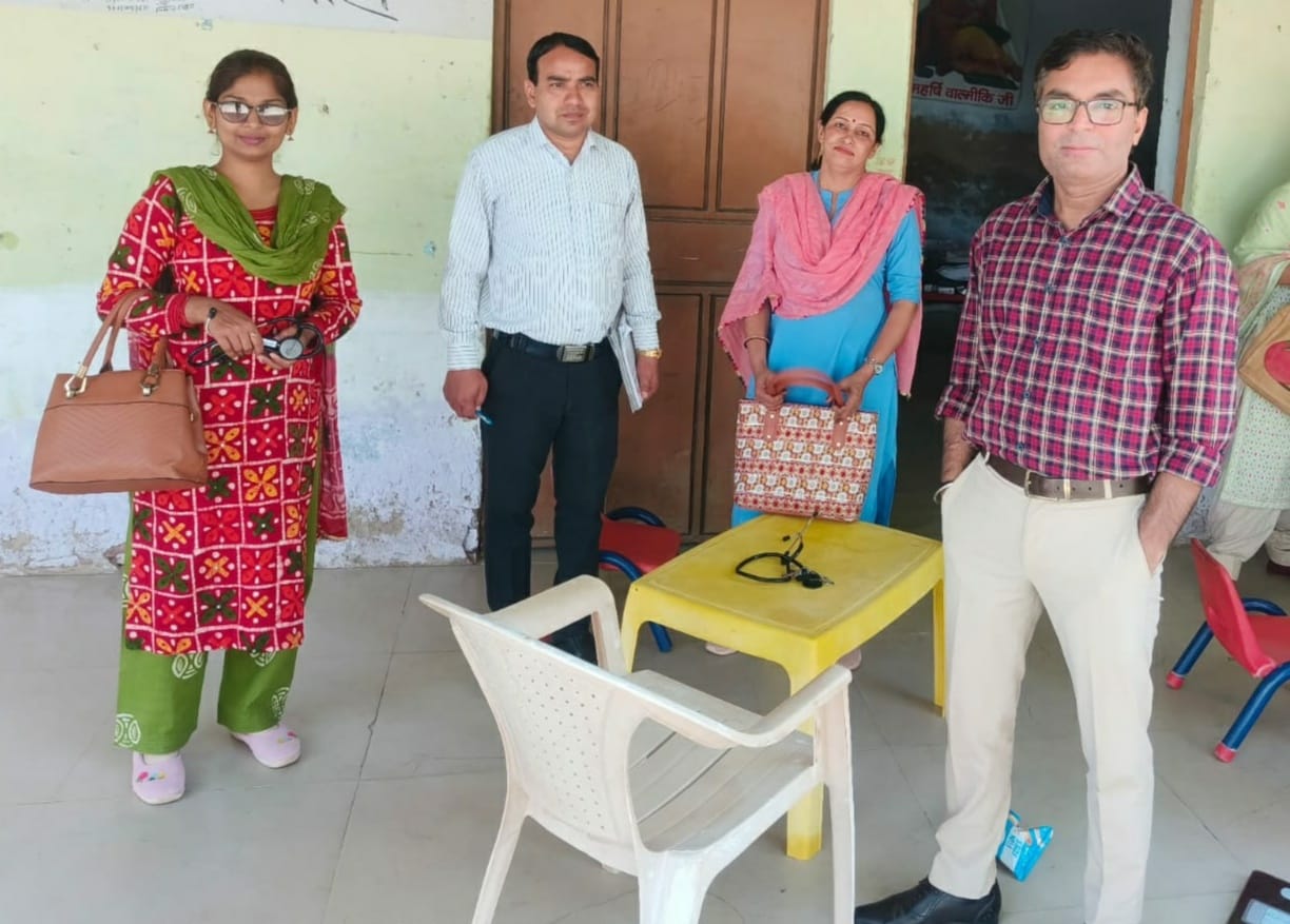 Inspected at school and referred three children to civil hospital