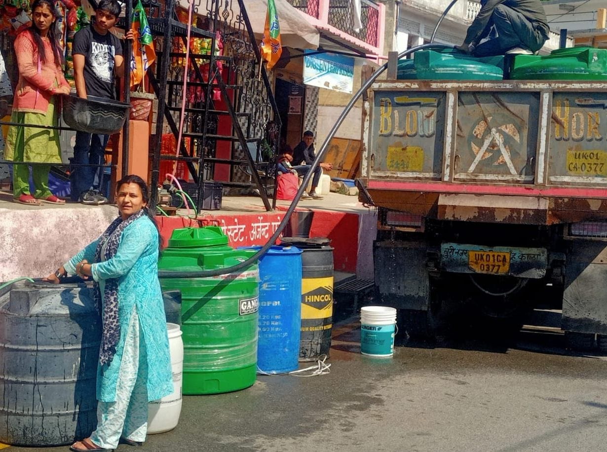 Drinking water supply stopped in polling booths and Lamgada