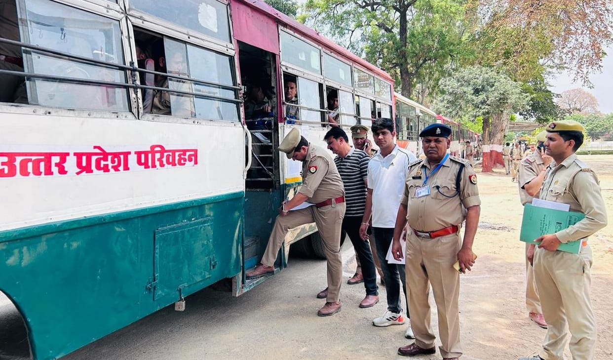 548 police personnel leave for Saharanpur for the first phase of elections
