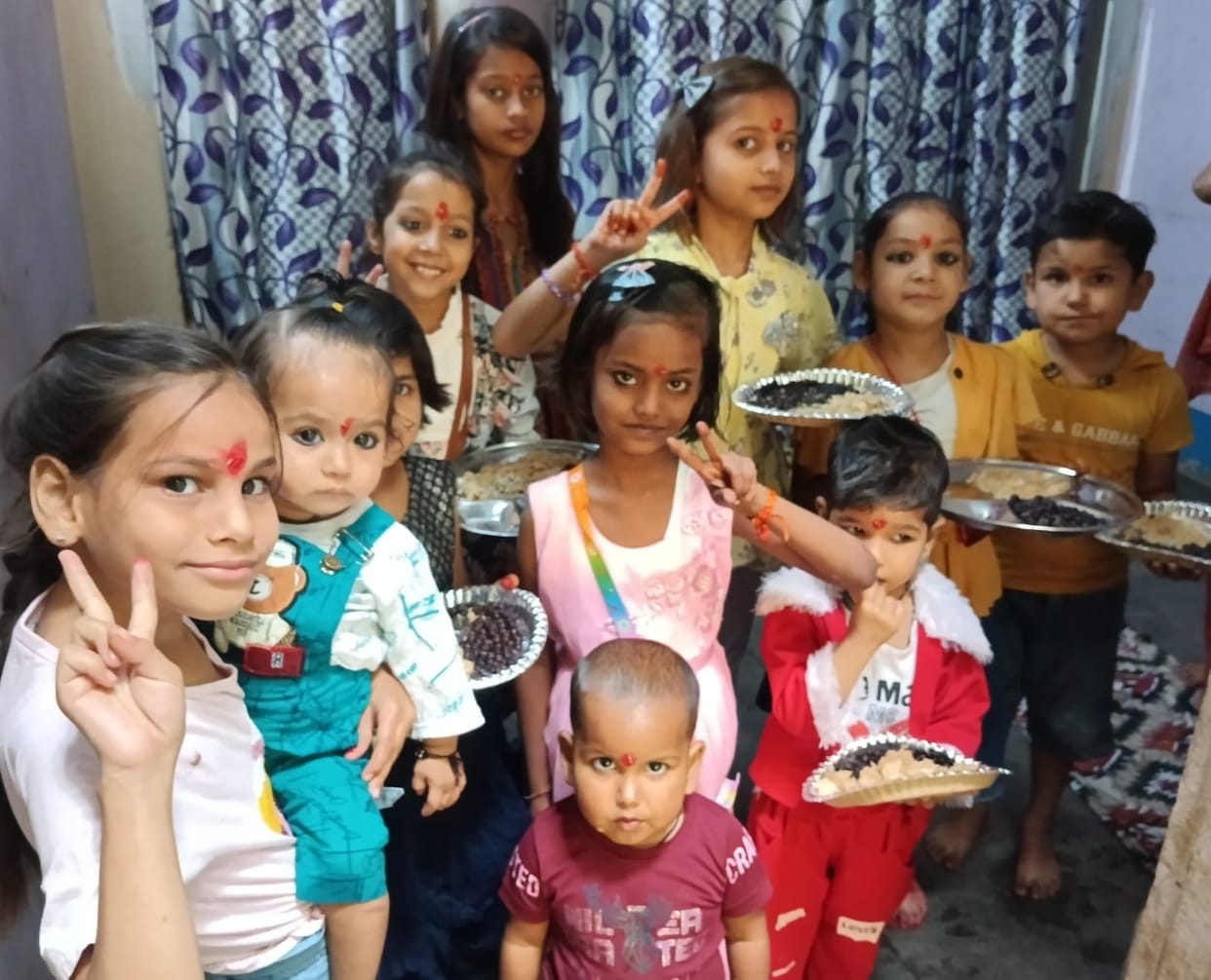 Worship of Mother Goddess... feast given to girls
