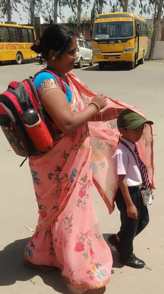 School holidays being held in the scorching sun