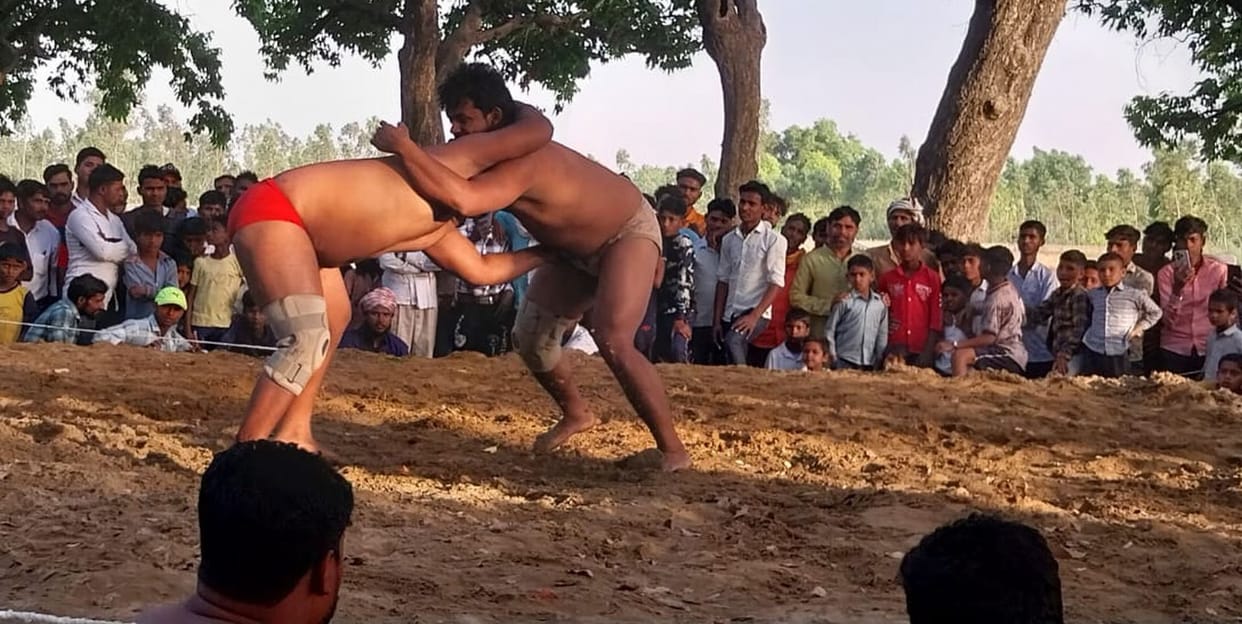 Jugendra won the title of Dangal Kesari in Labhari