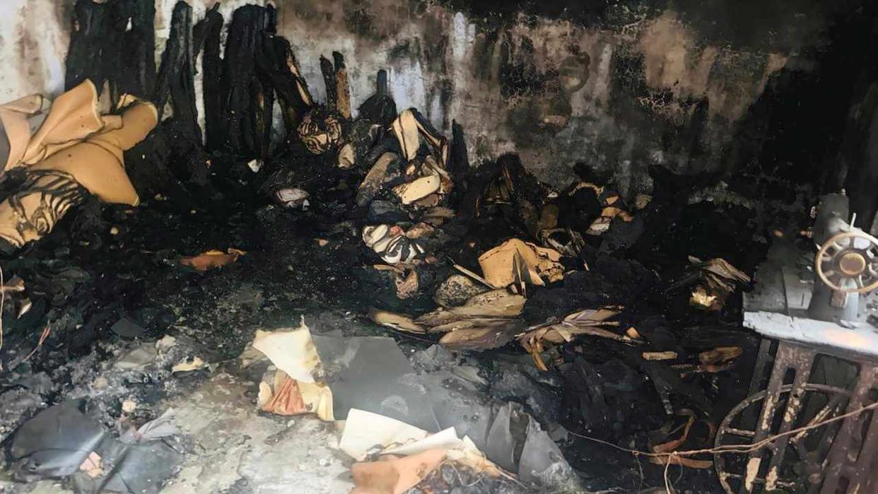 Massive fire breaks out in shoe factory, goods worth lakhs burnt