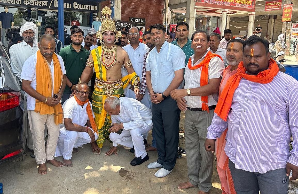 VHP workers took out a yatra on Shri Ram Janmotsav