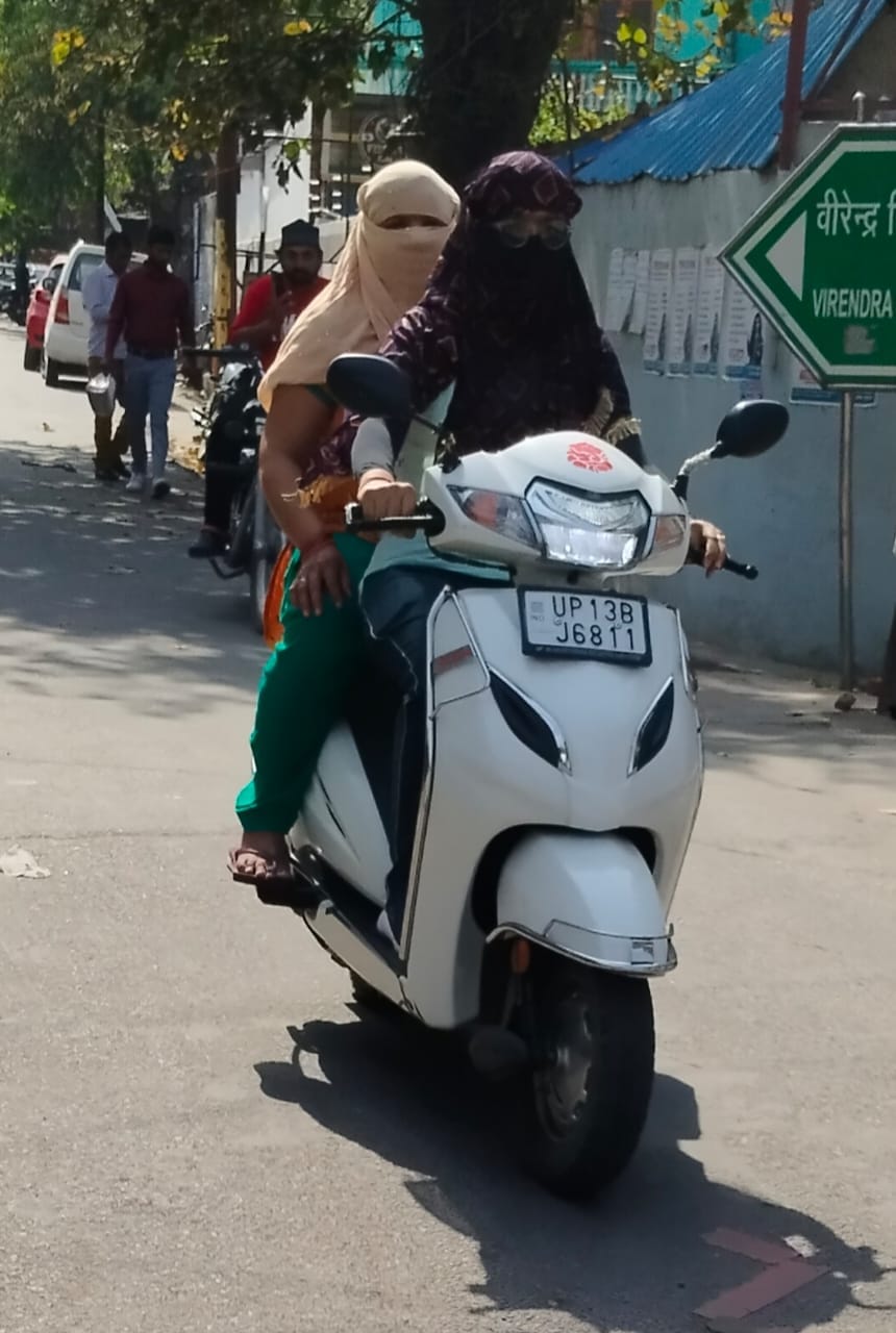 Dusty wind blew amidst strong sunshine