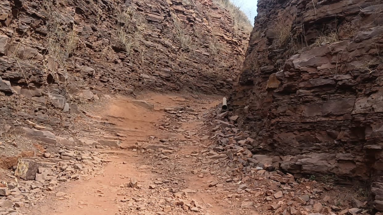 In Damoh's Jabera, the roads built on inaccessible valleys have become dilapidated