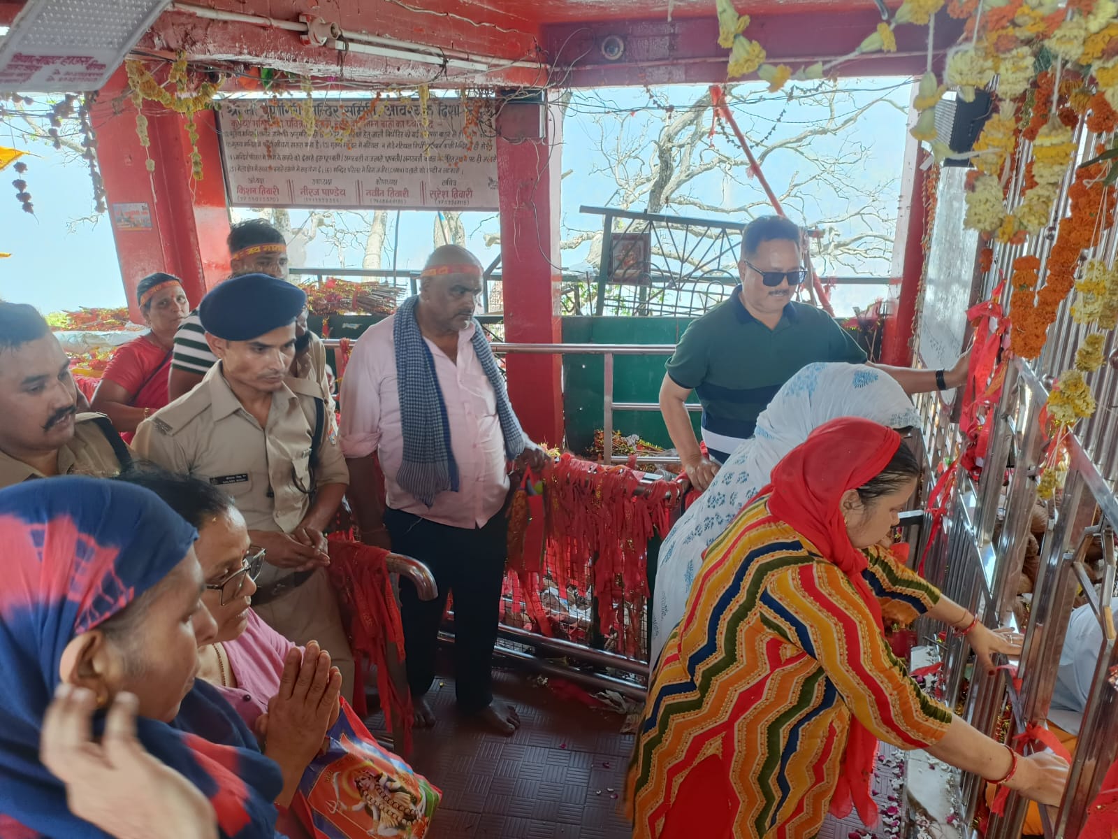 A group of devotees arrived from Nepal to have the darshan of the Mother Goddess.